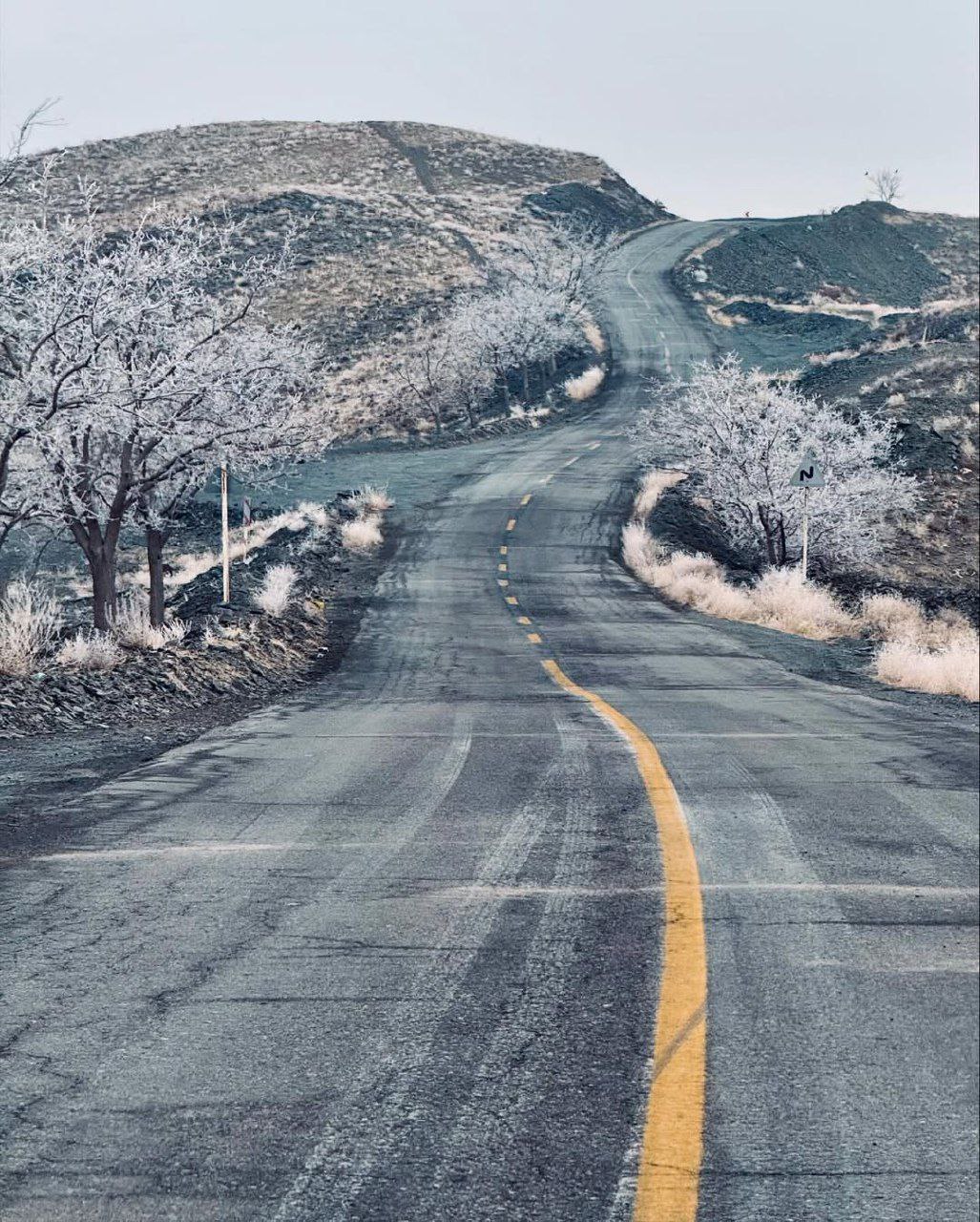 تصاویری از صبح مه آلود روستای دهبار مشهد