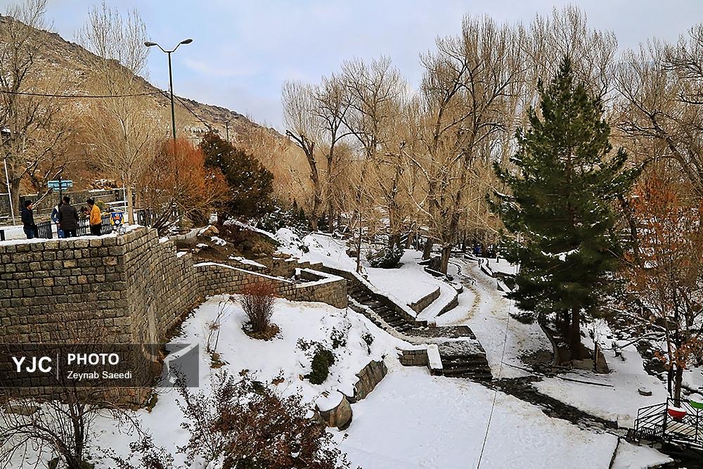 عکس/ طبیعت زمستانی آبشار گنجنامه همدان