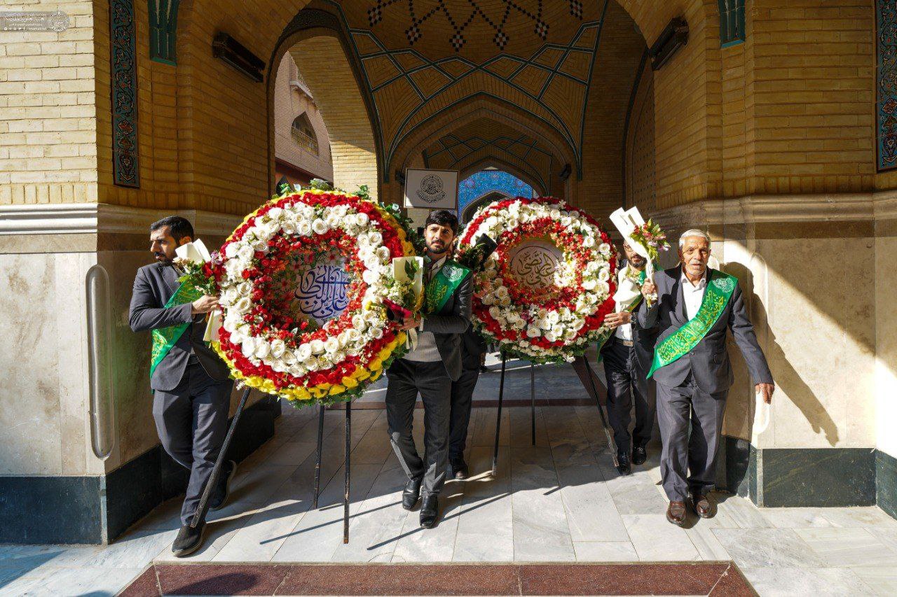 عکس/ مراسم شادباش خادمان علوی به محضر مبارک امیرالمؤمنین علیه‌السلام