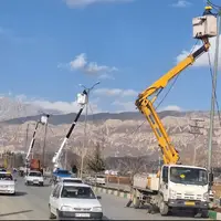 شبکه روشنایی ورودی شهر یاسوج بهسازی شد