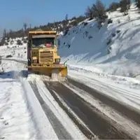 بارش برف در محورهای کوهستانی گلستان؛ جاده لغزنده است