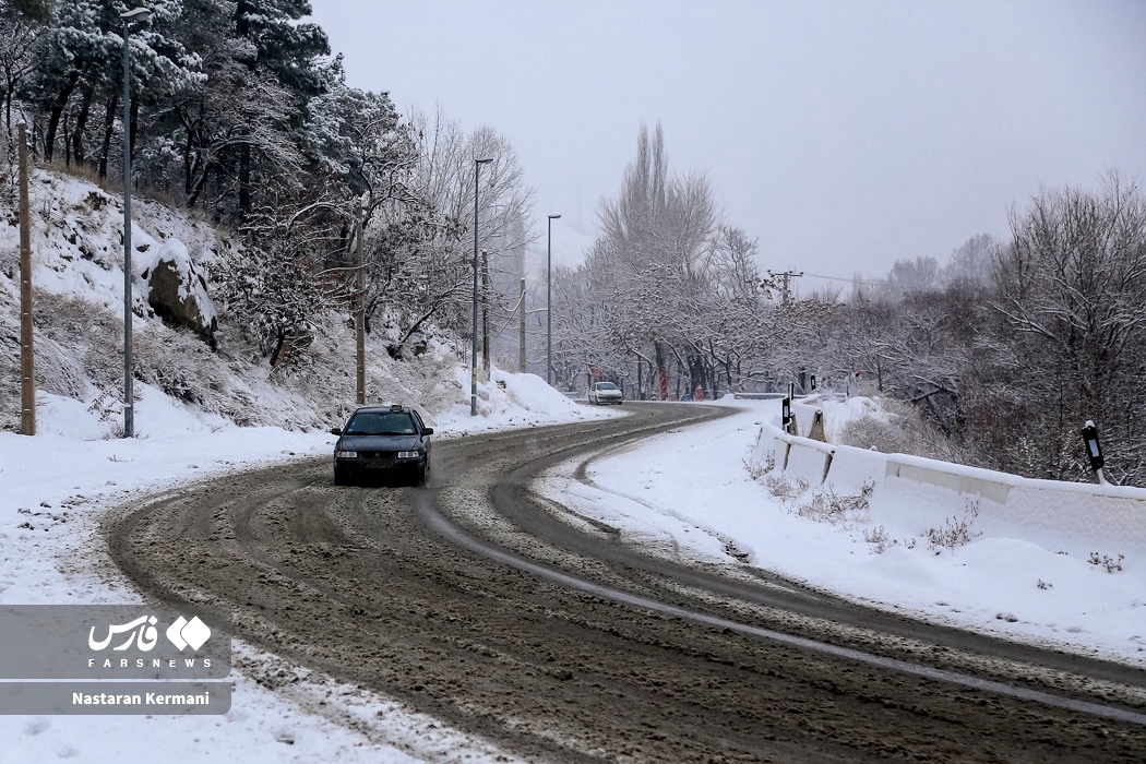 عکس/ بارش نعمت الهی در زیباترین جاده ایران