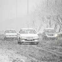 بارش زیبای برف در همدان