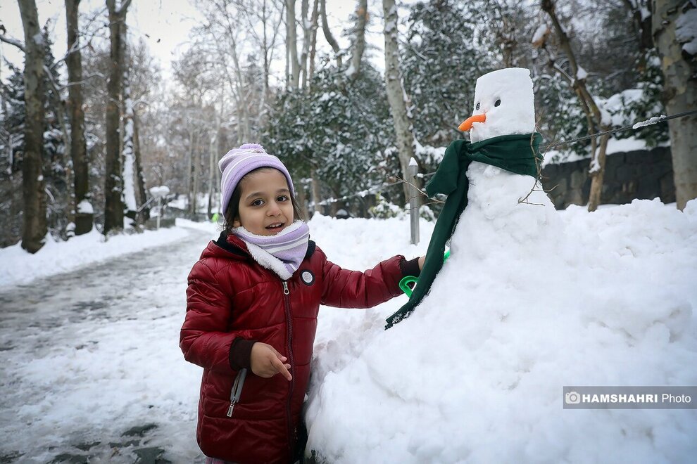 جشن آدم برفی‌ها در بوستان جمشیدیه تهران