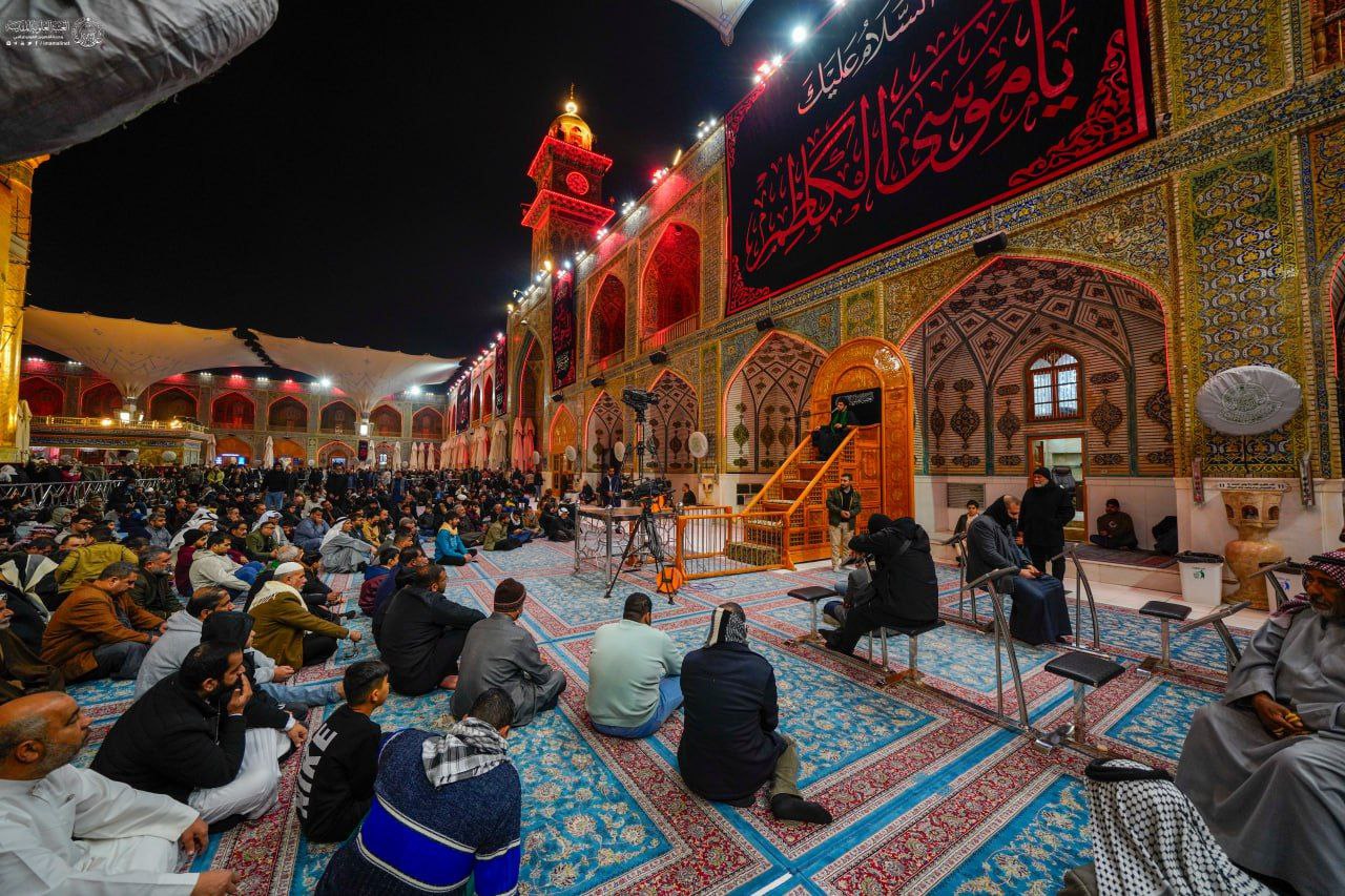 عکس/ زائران حرم علوی در سوگ شهادت امام موسی‌کاظم علیه‌السلام 