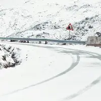 جادهٔ دشت ارژن شیراز برفی شد