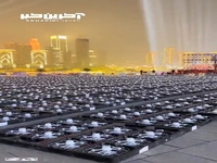 صحنه ای شگفت انگیز از پرواز 100 ها drones!