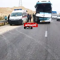 عکس/ تصادف اتوبوس زائران بندرعباسی در بازگشت از کربلا