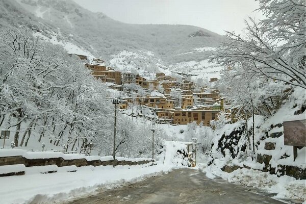 صبح زمستانی و پر برف زیبای ماسوله