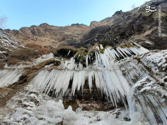 دره یخ زده چیک چیکی روستای آبکوه فریمان