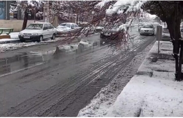 بارش برف زمستانی در اردبیل