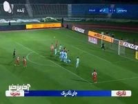 ضربه سر فرشاد فرجی بهترین موقعیت پرسپولیس برای رسیدن به گل در برابر گلگهر 