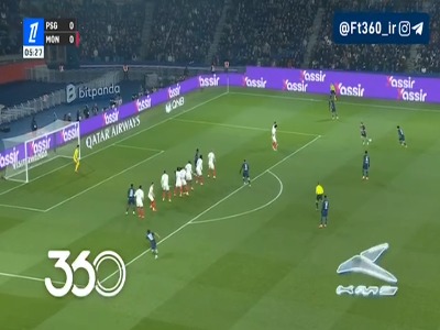 گل اول پاری سن ژرمن توسط ویتینیا ؛ پاری‌سن‌ژرمن 1-0 موناکو