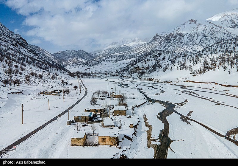 بارش برف در شهرستان الیگودرز لرستان