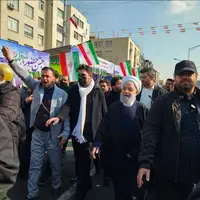 حضور حسن روحانی در راهپیمایی ۲۲ بهمن تهران