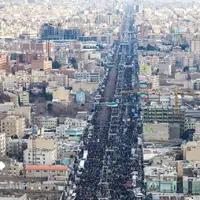 عکس/ دریای حضور مردم تهران در جشن انقلاب از نمای بالا