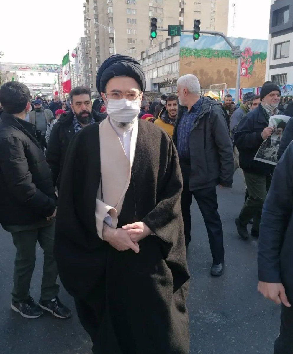 حضور مجتبی خامنه‌ای در راهپیمایی امروز ۲۲بهمن