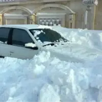 برف در ارتفاعات نیشابور به ۶۰ سانتی‌متر رسید