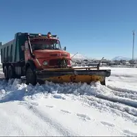 برف‌روبی راه ارتباطی ۲۱۲ روستای زنجان