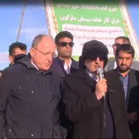 کلنگ‌زنی نیروگاه خورشیدی برق کارخانه سیمان مارگون