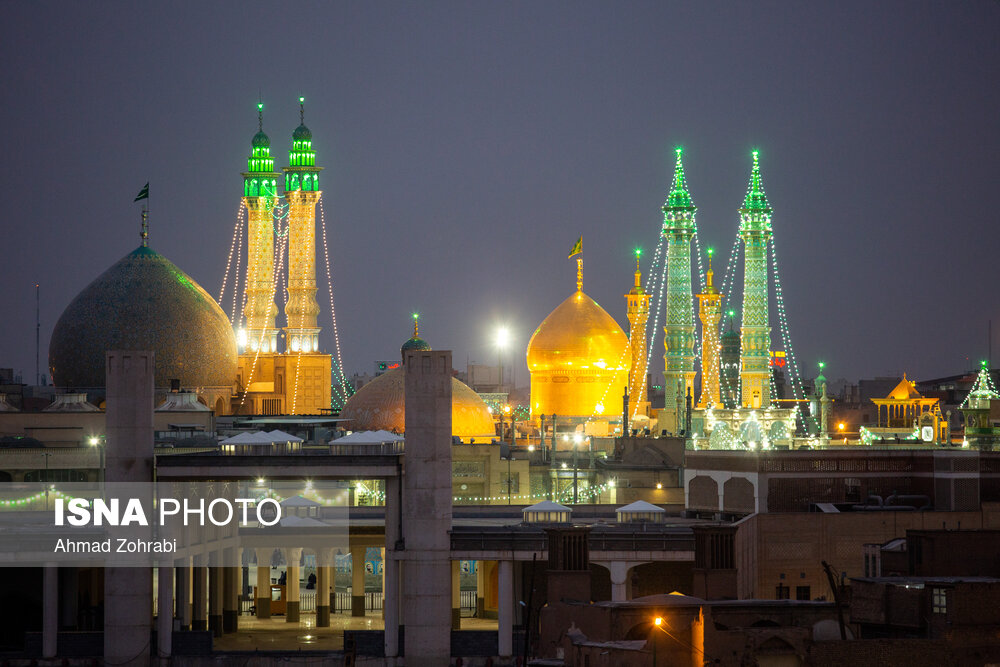 عکس/ آذین بندی و چراغانی شهر قم در آستانه نیمه شعبان