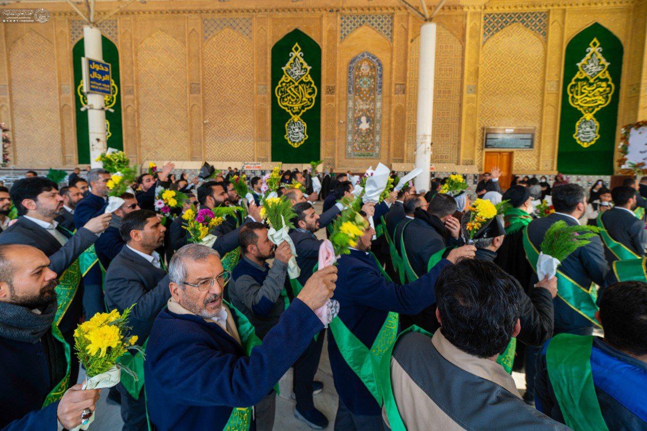 عکس/ جشن با شکوه نیمه شعبان در حرم امیرالمؤمنین علیه‌السلام 