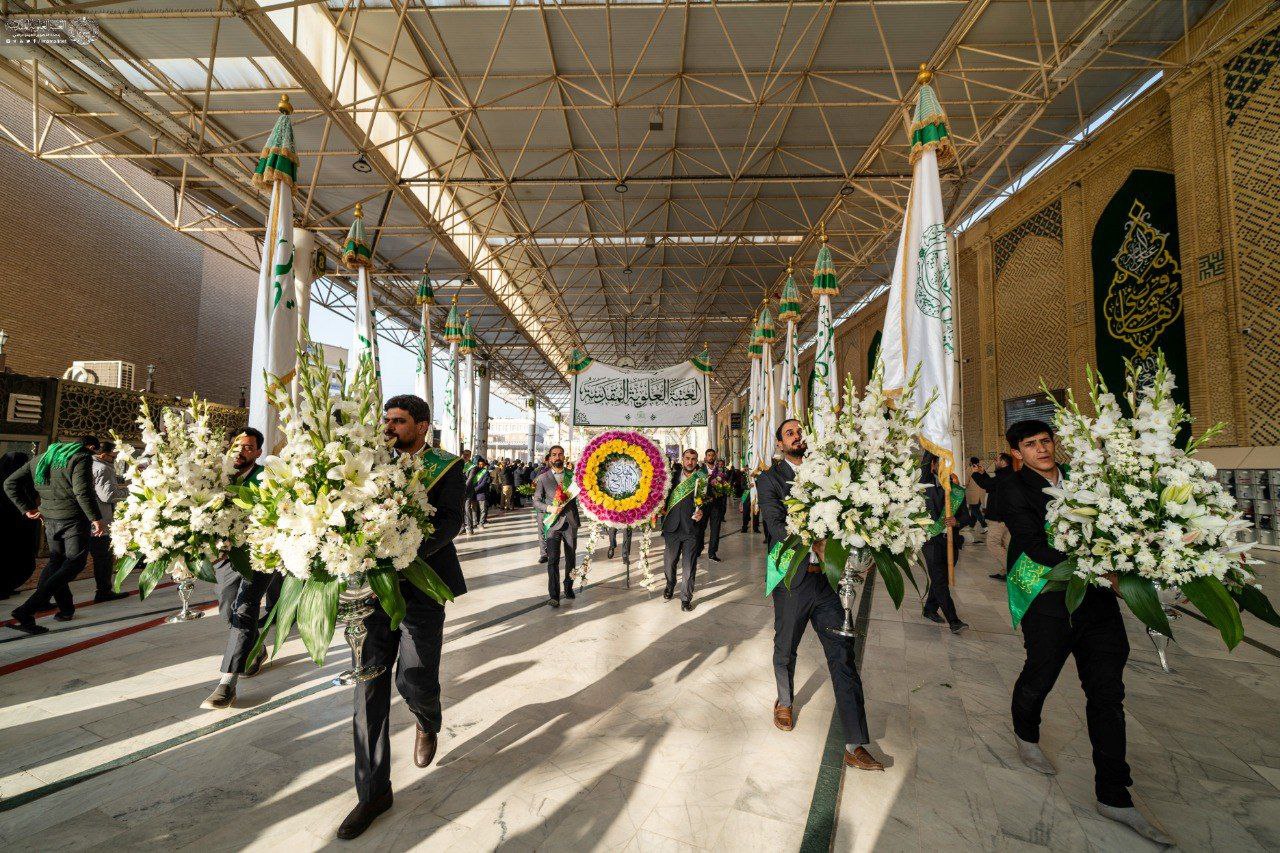 عکس/ جشن با شکوه نیمه شعبان در حرم امیرالمؤمنین علیه‌السلام 