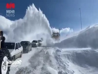 تصاویری از برف شدید در جادهٔ خلخال به اسالم