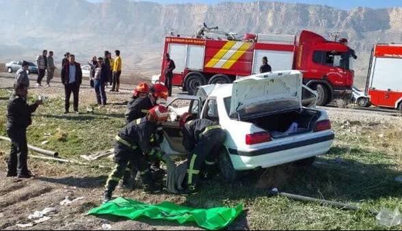 تصادف مرگبار در محور خاوران-سروستان با 3 کشته و یک زخمی