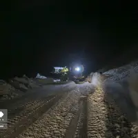 بارش شدید برف در جاده چالوس