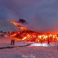 گردشگران بی‌احتیاط در آتشفشان اتنا