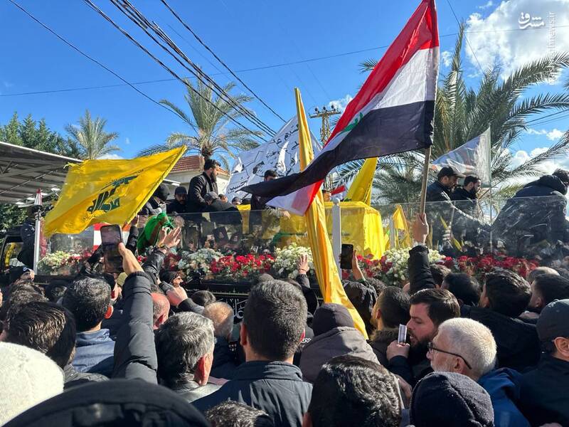 عکس/ مراسم تشییع «شهید صفی‌الدین» در جنوب لبنان