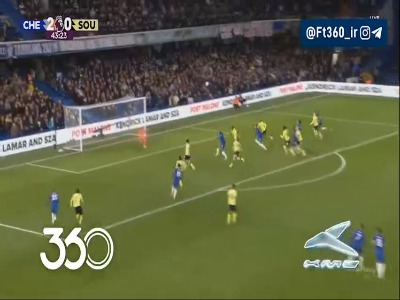 گل سوم چلسی توسط کولویل ؛چلسی 3-0 ساوتهمپتون