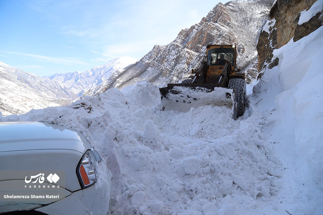 عکس/ طبیعت برفی کوهستان چالوس