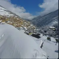 نمایی زمستانی از شهر تاریخی ماسوله