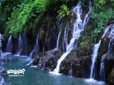 آبشار زیبای هفت چشمه جاده چالوس