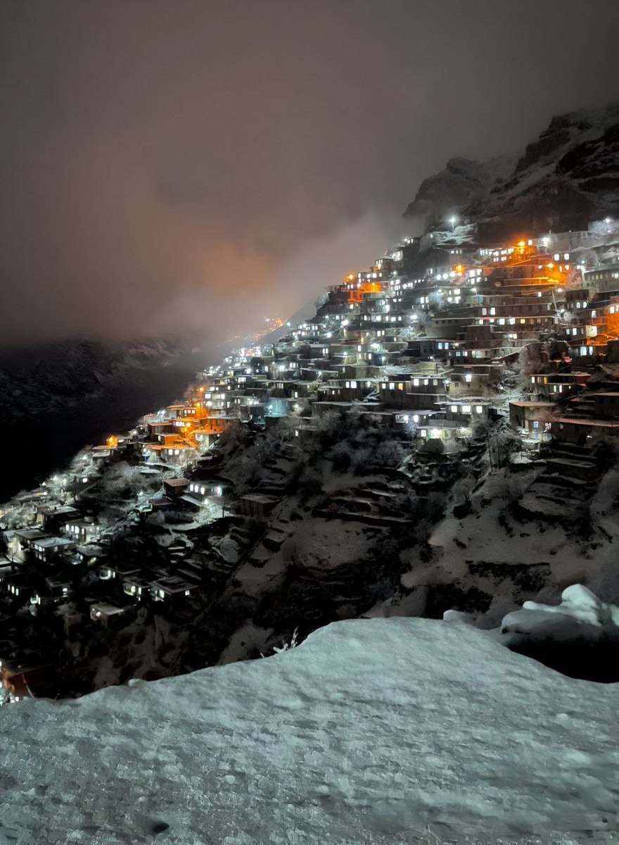 تصویر زیبایی از هورامان کردستان پس از برف