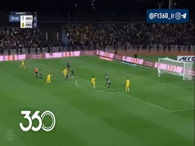 گل اول العروبه توسط عمر سوما؛العروبه 1-0 النصر