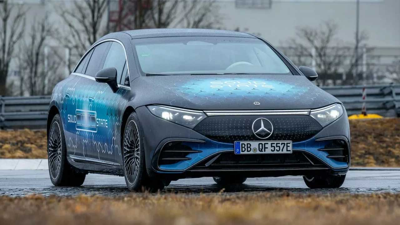 آزمایش مرسدس EQS با باطریهای حالت جامد و برد 1000 کیلومتر