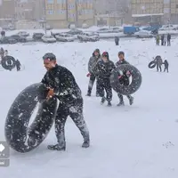 برف شادی در اهرِ آذربایجان‌شرقی