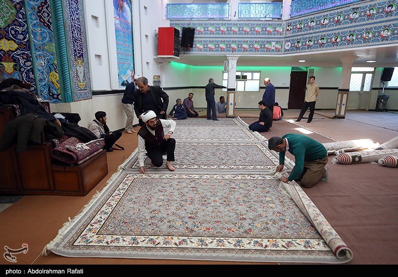 غبارروبی مساجد همدان در آستانه ماه مبارک رمضان
