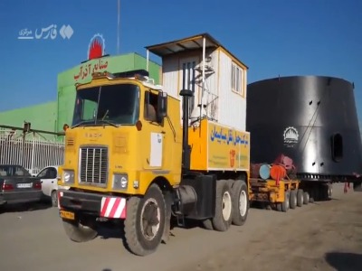 انتقال غول ۶۲ تُنی از اراک به خلیج فارس
