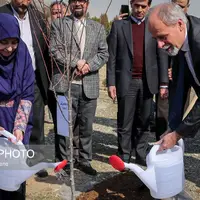 عکس/ مراسم روز درختکاری با حضور رییس سازمان محیط زیست و سفرای خارجی