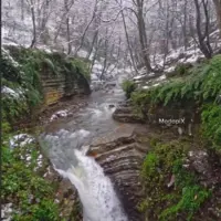  آبشار زیبای ویسادار در زمستان