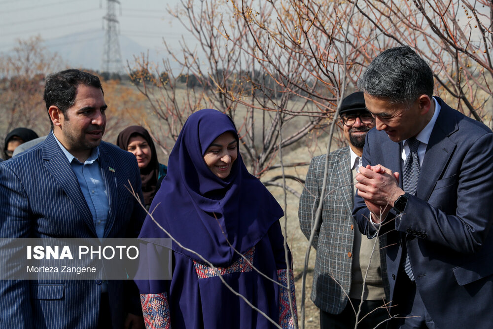 عکس/ مراسم روز درختکاری با حضور رییس سازمان محیط زیست و سفرای خارجی