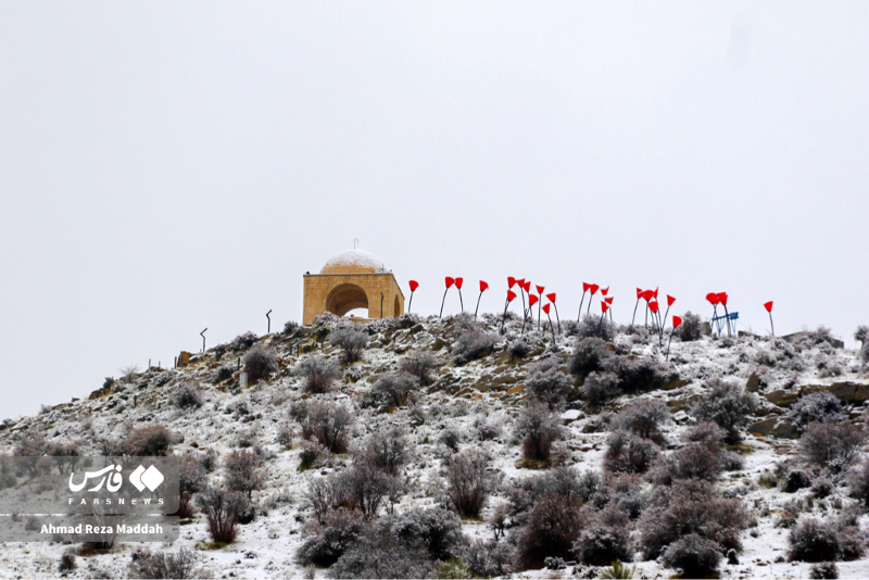  طبیعت برفی کوهستان دراک شیراز