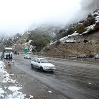 بارش باران و برف در جاده‌های ۱۲ استان