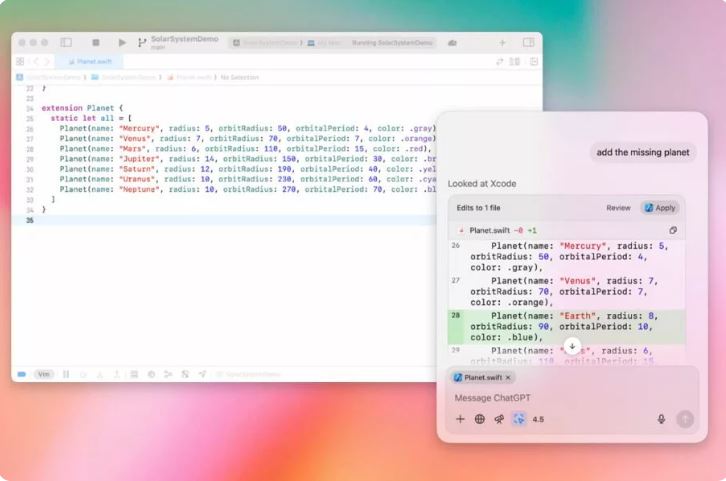 نسخه مک ChatGPT اکنون میتواند مستقیماً اقدام به ویرایش کدها کند