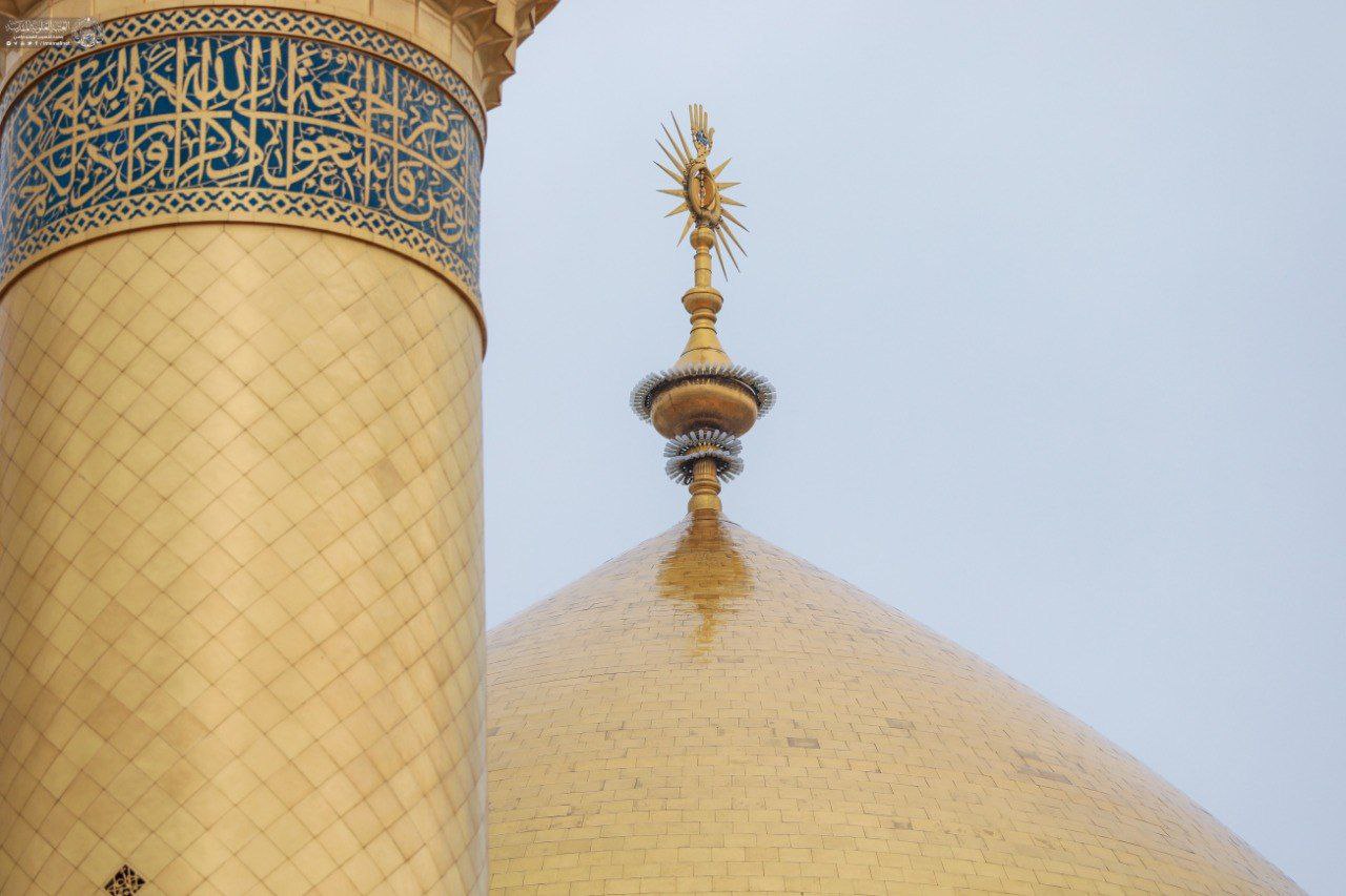 عکس/ بارش رحمت الهی در حرم ملکوتی امیرالمؤمنین(ع)