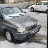 امروز شهر ایلام با بارش تگرگ سفیدپوش شد